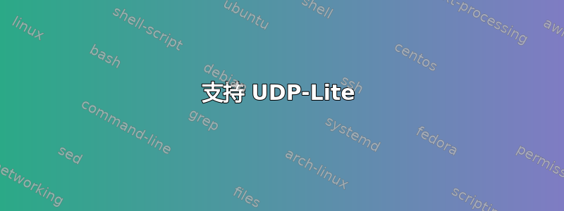 支持 UDP-Lite