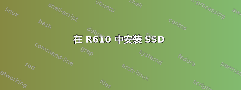 在 R610 中安装 SSD