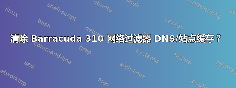 清除 Barracuda 310 网络过滤器 DNS/站点缓存？