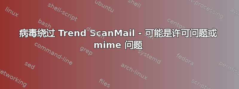 病毒绕过 Trend ScanMail - 可能是许可问题或 mime 问题