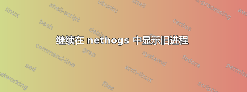 继续在 nethogs 中显示旧进程