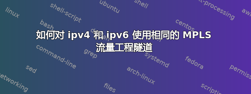 如何对 ipv4 和 ipv6 使用相同的 MPLS 流量工程隧道