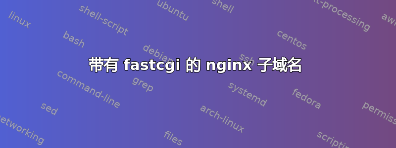 带有 fastcgi 的 nginx 子域名