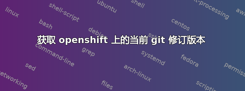 获取 openshift 上的当前 git 修订版本