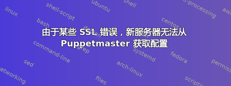 由于某些 SSL 错误，新服务器无法从 Puppetmaster 获取配置