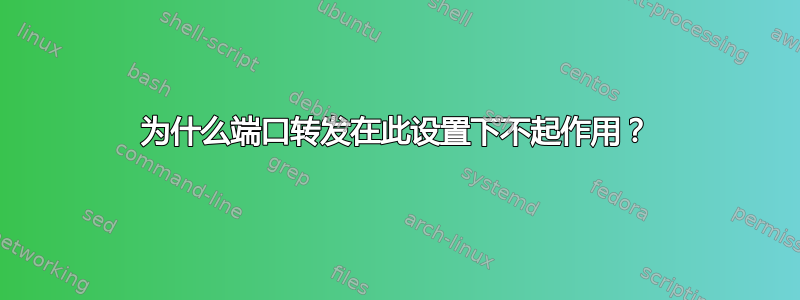 为什么端口转发在此设置下不起作用？