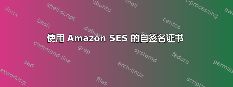 使用 Amazon SES 的自签名证书