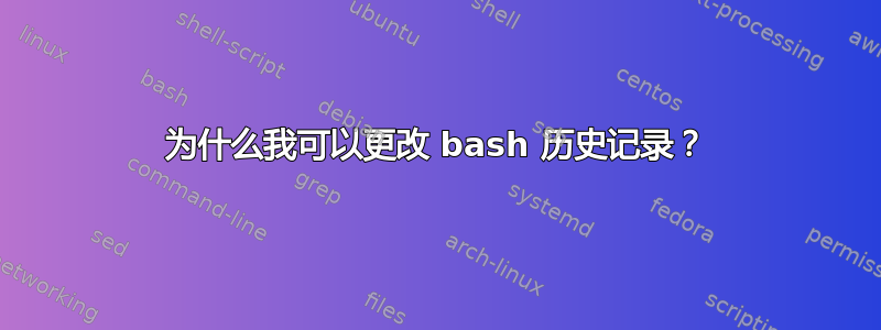 为什么我可以更改 bash 历史记录？