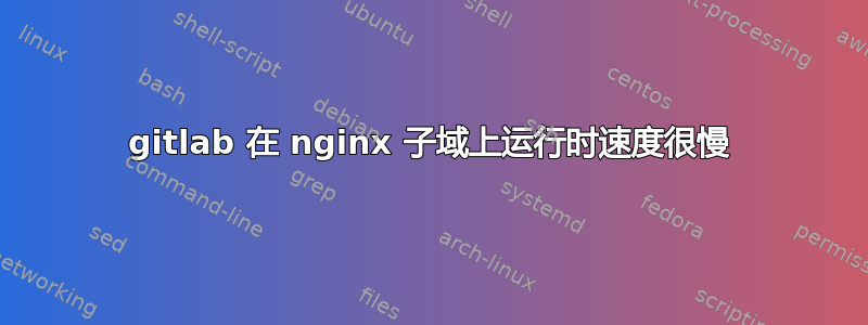 gitlab 在 nginx 子域上运行时速度很慢