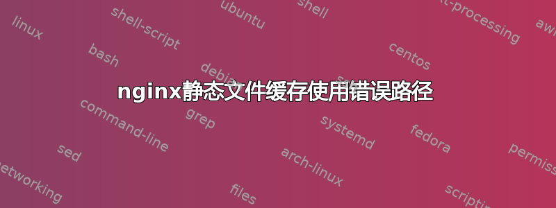 nginx静态文件缓存使用错误路径