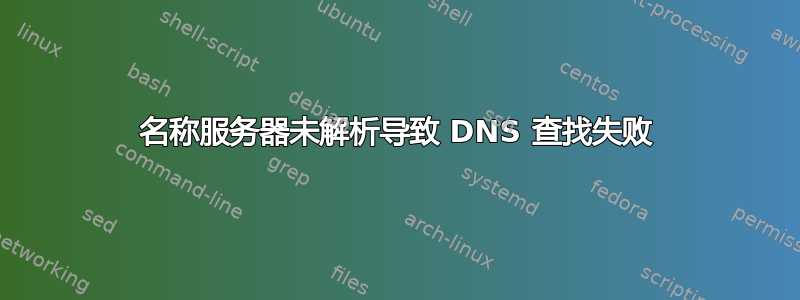 名称服务器未解析导致 DNS 查找失败