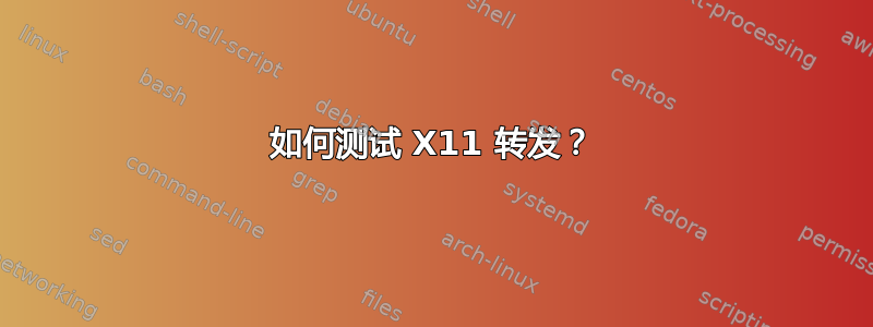 如何测试 X11 转发？