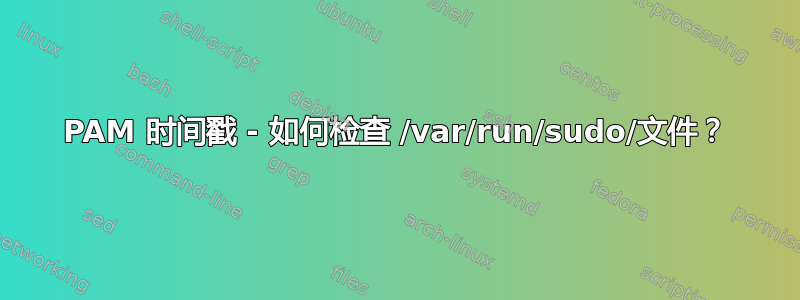 PAM 时间戳 - 如何检查 /var/run/sudo/文件？