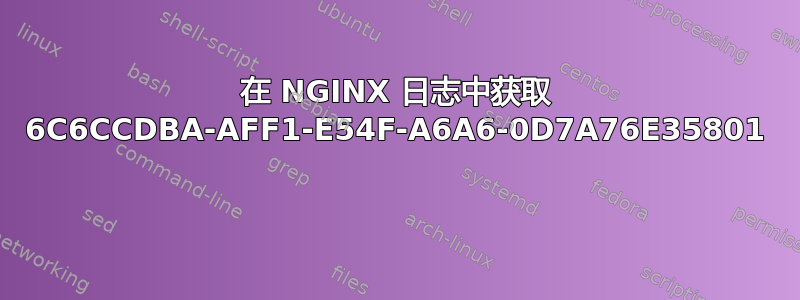 在 NGINX 日志中获取 6C6CCDBA-AFF1-E54F-A6A6-0D7A76E35801 