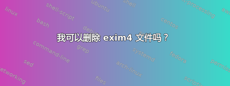 我可以删除 exim4 文件吗？