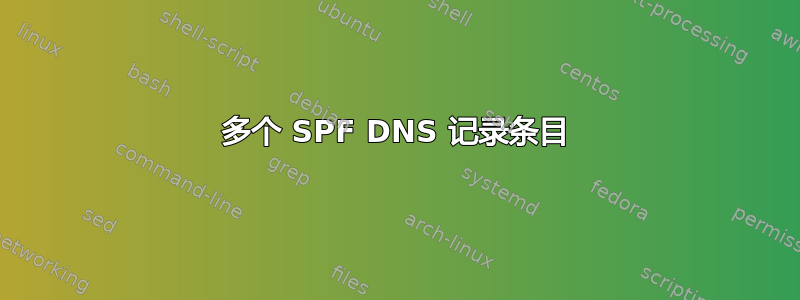 多个 SPF DNS 记录条目