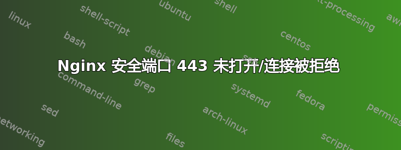 Nginx 安全端口 443 未打开/连接被拒绝