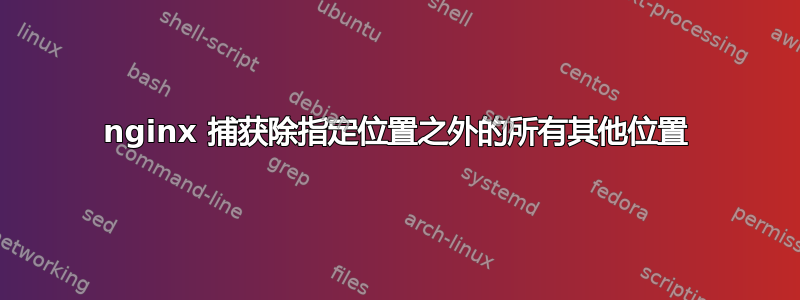 nginx 捕获除指定位置之外的所有其他位置