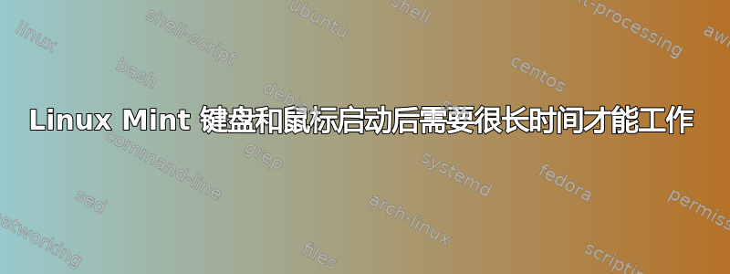 Linux Mint 键盘和鼠标启动后需要很长时间才能工作