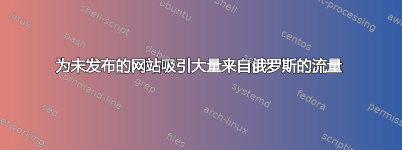 为未发布的网站吸引大量来自俄罗斯的流量