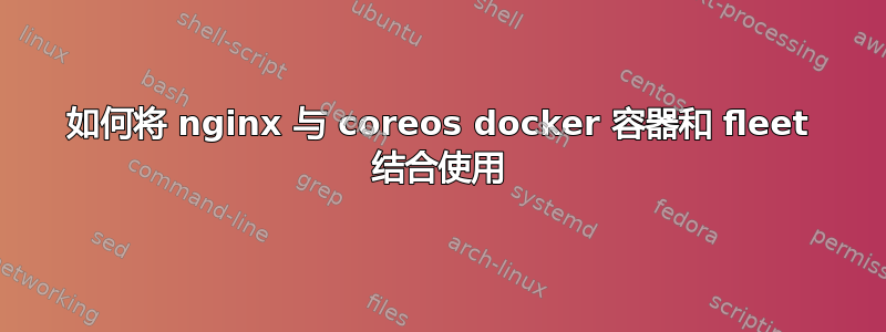 如何将 nginx 与 coreos docker 容器和 fleet 结合使用