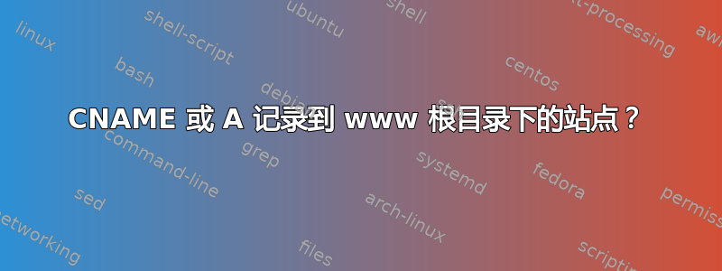 CNAME 或 A 记录到 www 根目录下的站点？