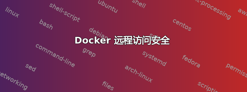 Docker 远程访问安全