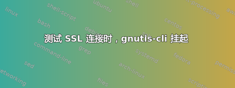 测试 SSL 连接时，gnutls-cli 挂起