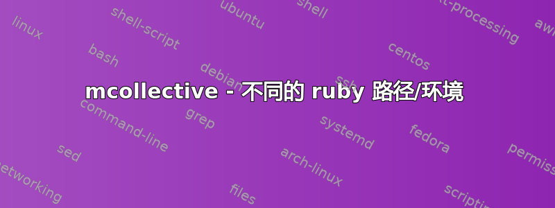 mcollective - 不同的 ruby​​ 路径/环境