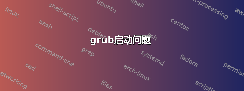 grub启动问题