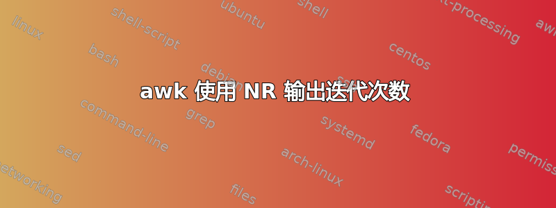 awk 使用 NR 输出迭代次数