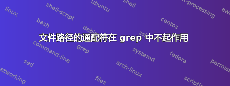 文件路径的通配符在 grep 中不起作用