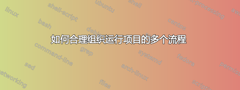 如何合理组织运行项目的多个流程