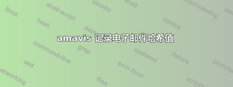 amavis 记录电子邮件哈希值