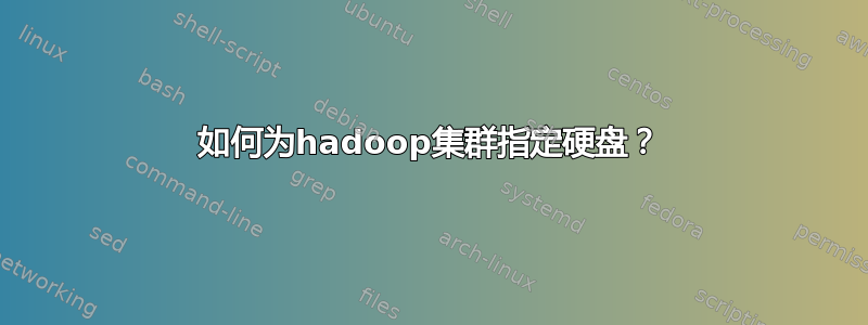 如何为hadoop集群指定硬盘？