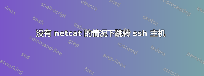 没有 netcat 的情况下跳转 ssh 主机