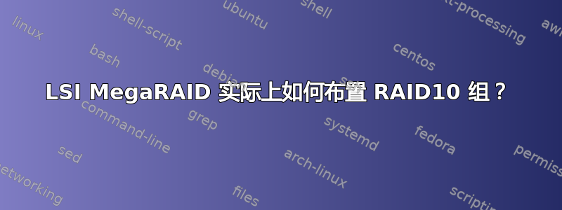 LSI MegaRAID 实际上如何布置 RAID10 组？