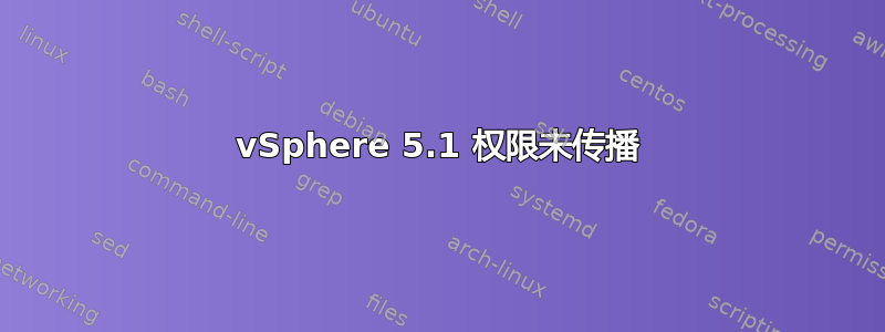 vSphere 5.1 权限未传播