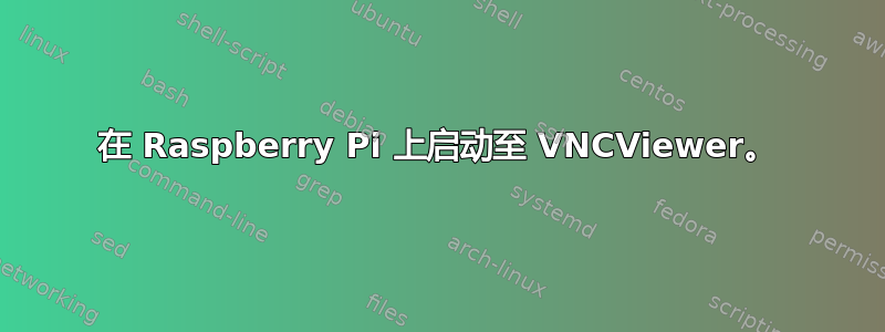 在 Raspberry Pi 上启动至 VNCViewer。