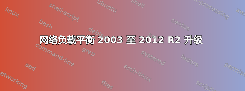 网络负载平衡 2003 至 2012 R2 升级