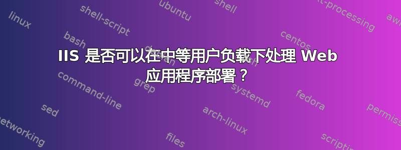 IIS 是否可以在中等用户负载下处理 Web 应用程序部署？