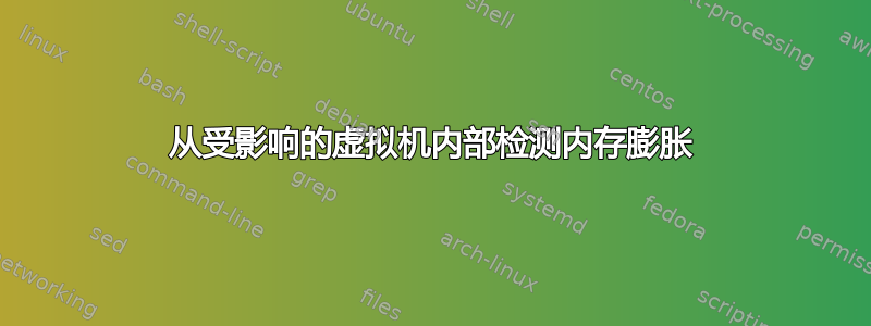 从受影响的虚拟机内部检测内存膨胀