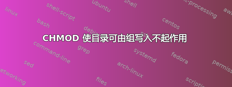 CHMOD 使目录可由组写入不起作用