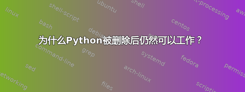 为什么Python被删除后仍然可以工作？