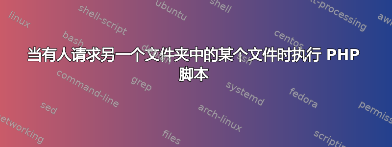 当有人请求另一个文件夹中的某个文件时执行 PHP 脚本