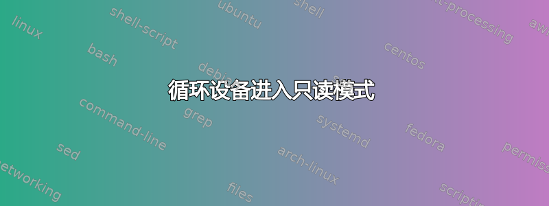 循环设备进入只读模式