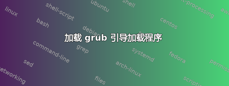 加载 grub 引导加载程序