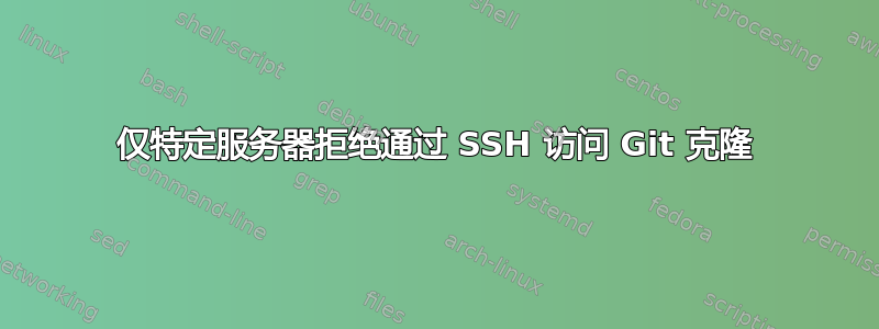 仅特定服务器拒绝通过 SSH 访问 Git 克隆