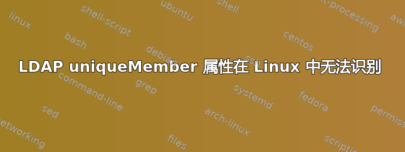 LDAP uniqueMember 属性在 Linux 中无法识别