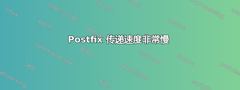 Postfix 传递速度非常慢